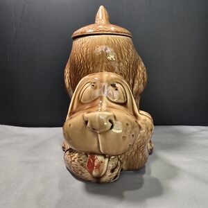 Vintage 1970s McCoy USA 0272 Hound Dog PUPPY CookieJar/Dog Treats Jar